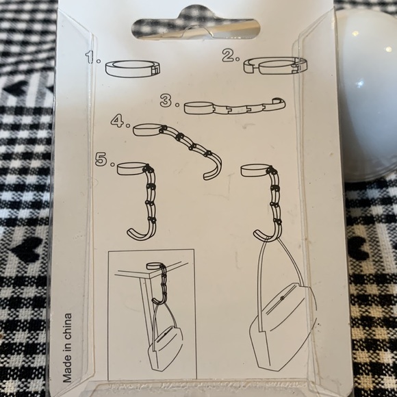 Foldable Handbag Hook with crystals - Picture 5 of 5